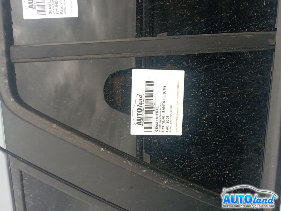 Geam Lateral Dreapta Spate Fix de pe Usa Hyundai SANTA FE CM 2006