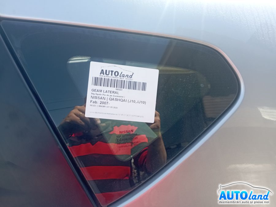 Geam Lateral Stanga Spate Fix de pe Caroserie Nissan QASHQAI J10,JJ10 2007