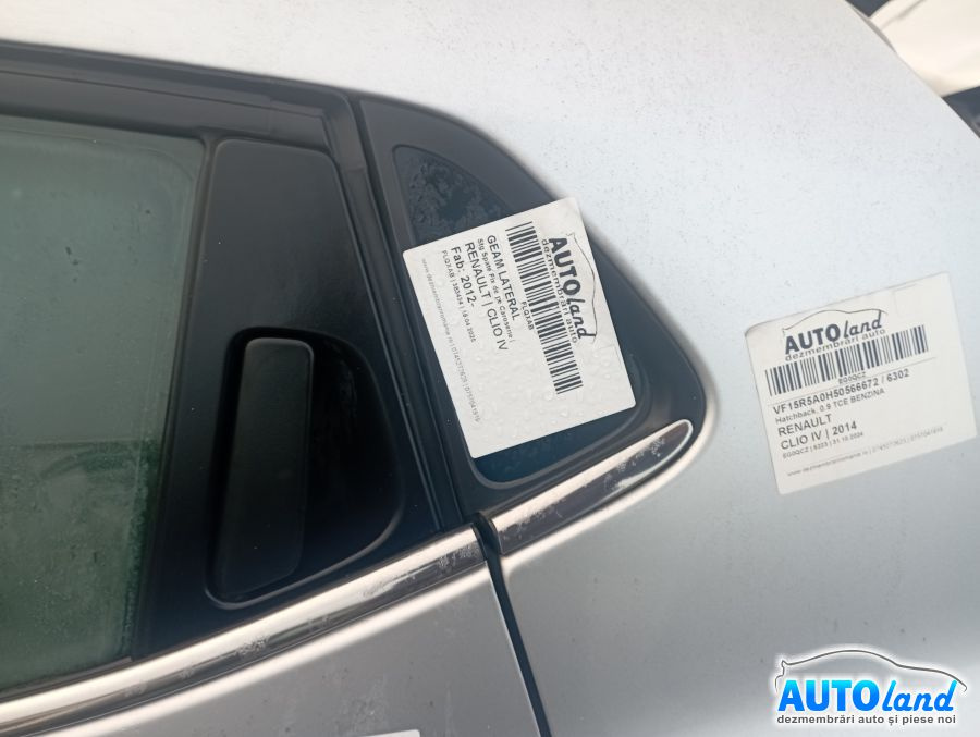 Geam Lateral Stanga Spate Fix de pe Caroserie Renault CLIO IV 2012