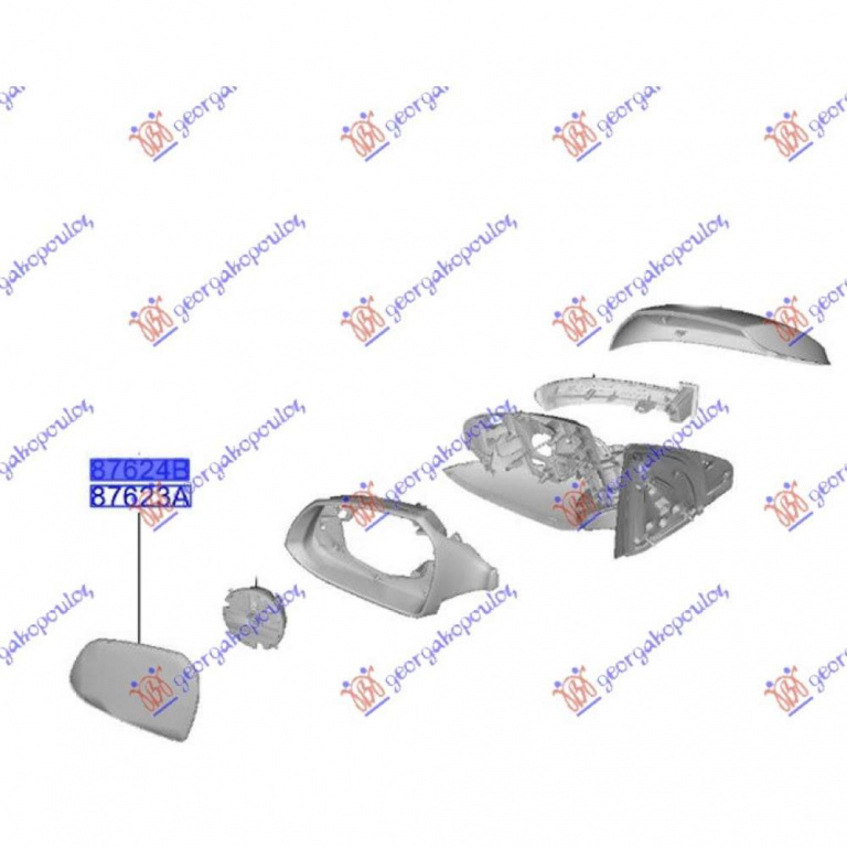 Geam Oglinda - Hyundai I10 1999 , 87621-K7000
