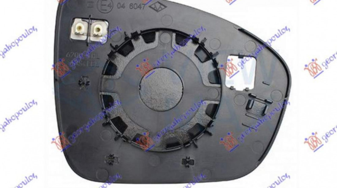 Geam Oglinda Incalzit - Renault Captur 2000-2001, 963650126r