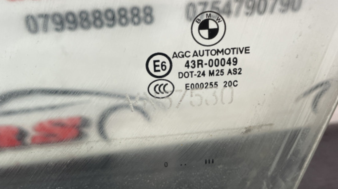 Geam stanga fata BMW X1 E84 2.0 d, S-Drive 177cp , Manual sedan 2011 (cod intern: 220517)