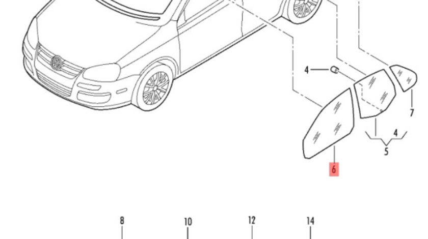 Geam stanga fata Volkswagen Golf 5 (1K5) Combi 2009 OEM 1K5845201B