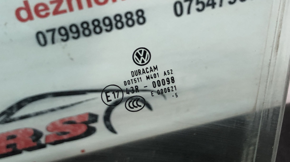 Geam stanga fata Volkswagen Passat B8 2.0 TDI Trendline BlueMotion Manual sedan 2016 (cod intern: 226947)