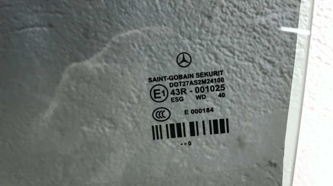 Geam stanga spate Mercedes Benz W212 E220 CDI Avangarde sedan 2010 (43R001025)