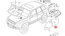 Geam stanga spate Volkswagen Touareg (7LA) 2.5 TDI...