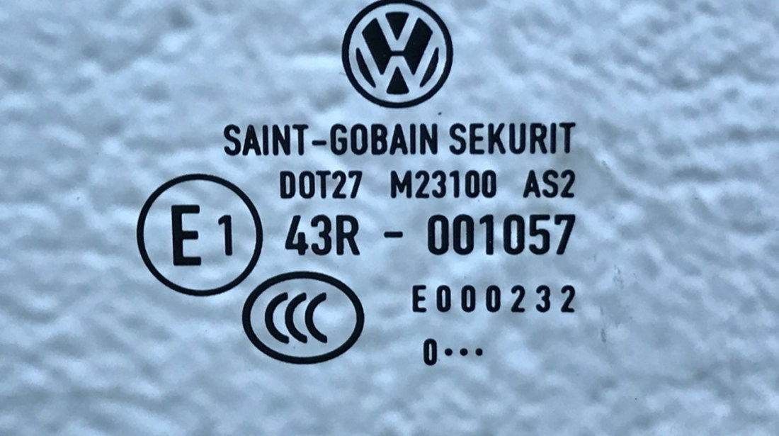 Geam stanga spate VW Golf Plus Facelift hatchback 2011 (43R001057)