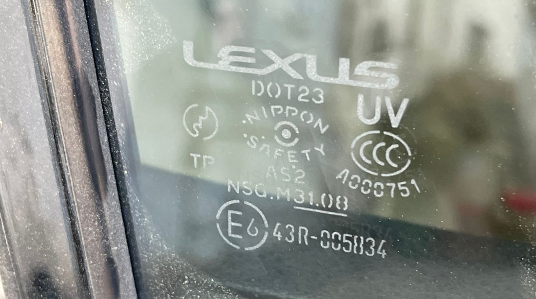 Geam Sticla Culisant de pe Usa Portiera Dreapta Spate Lexus XE20 IS IS220 2005 - 2013 [C0634]