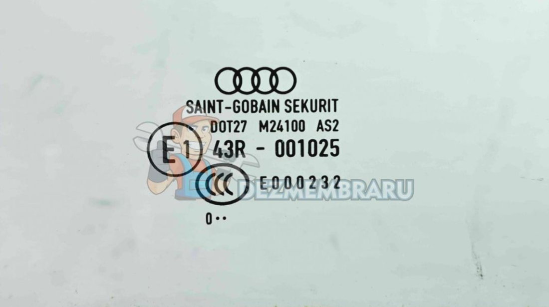 Geam usa dreapta fata Audi A3 (8P1) [Fabr 2003-2012] OEM