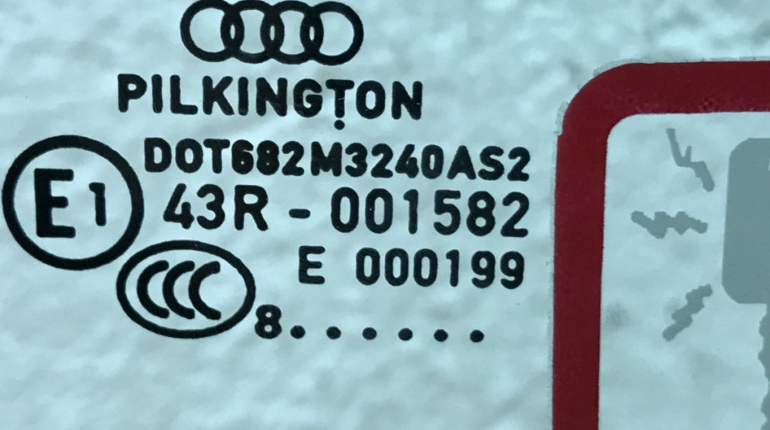 Geam usa dreapta fata Audi A4 B8 1.8 TFSI sedan sedan 2009 (43R001582)