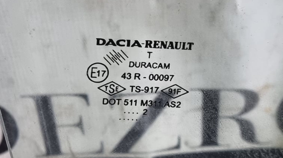 Geam usa dreapta fata Dacia Logan I faza 2