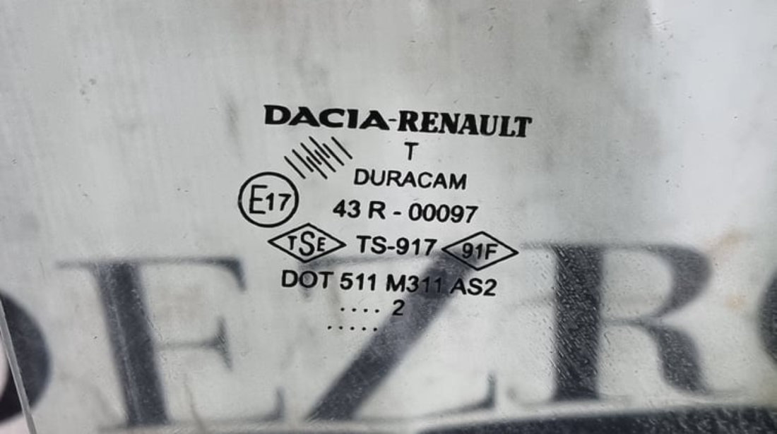 Geam usa dreapta fata Dacia Logan MCV