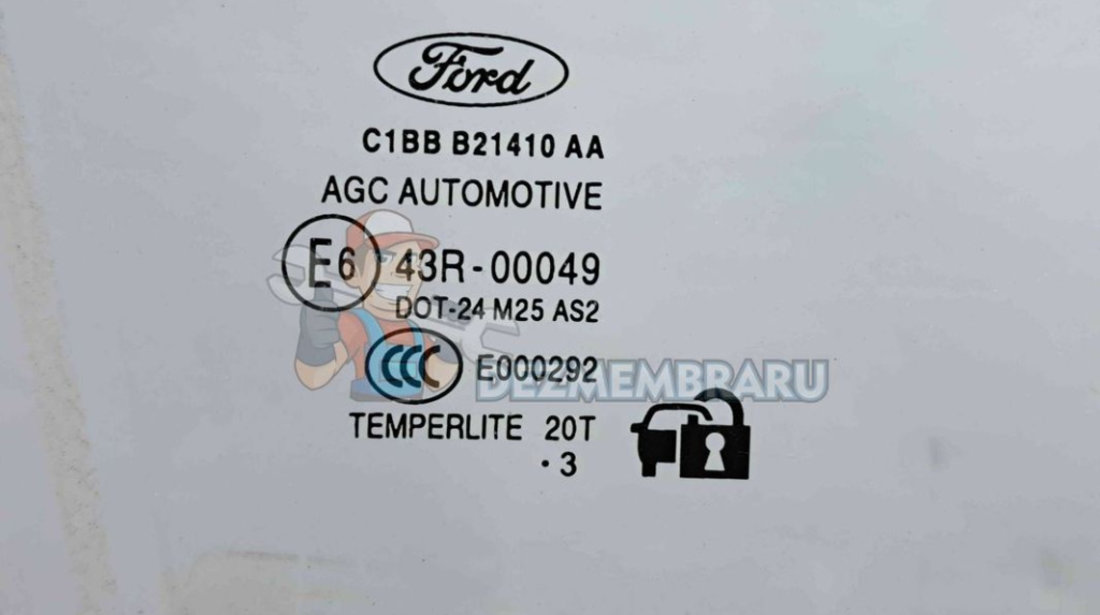 Geam usa dreapta fata Ford Fiesta 6 [Fabr 2008-2019] OEM