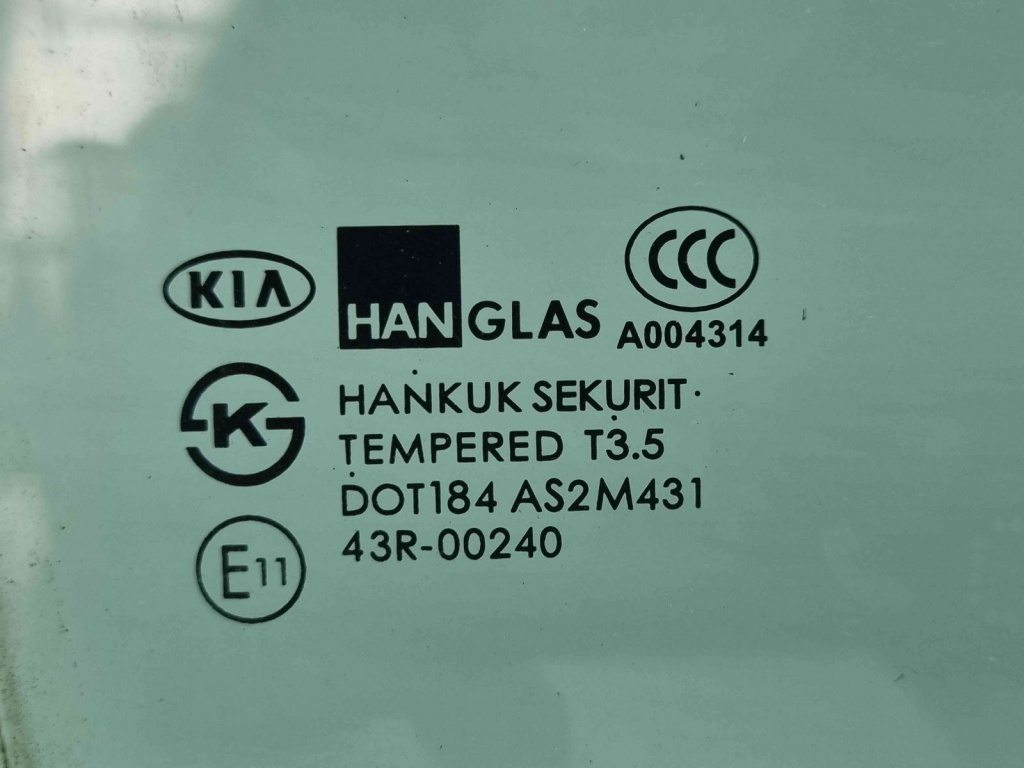 Geam usa dreapta fata Kia Sorento 1 [Fabr 2002-2009] OEM