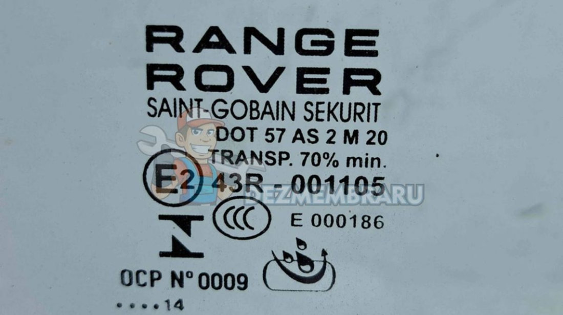 Geam usa dreapta fata LAND ROVER Range Rover Evoque [Fabr 2011-2018] OEM
