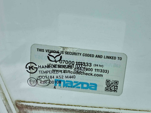 Geam usa dreapta fata MAZDA 3 Fastback [Fabr 2003-2009] OEM