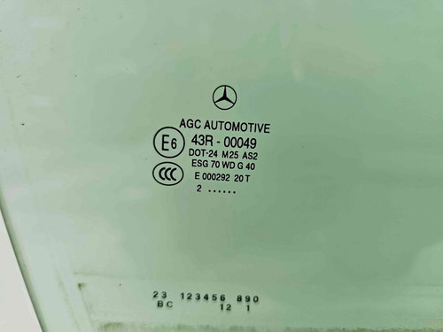 Geam usa dreapta fata Mercedes Clasa C Coupe (C204) Facelift AMG [Fabr 2011-2015] OEM