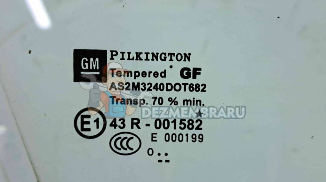 Geam usa dreapta fata Opel Astra J [Fabr 2009-2015] OEM