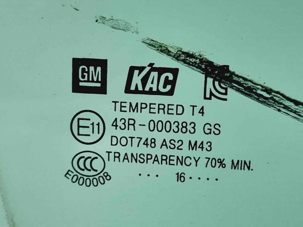 Geam usa dreapta fata Opel Mokka [Fabr 2012-2019] OEM