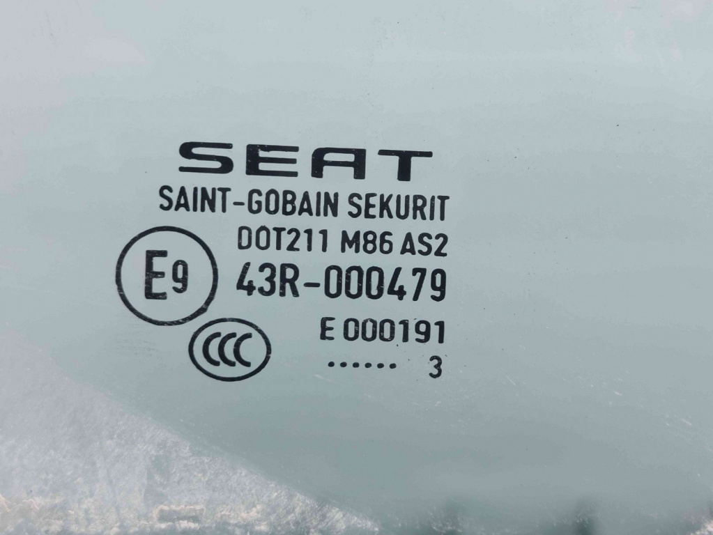Geam usa dreapta fata Seat Ibiza 5 Sportcoupe (6J1) [Fabr 2008-2017] OEM