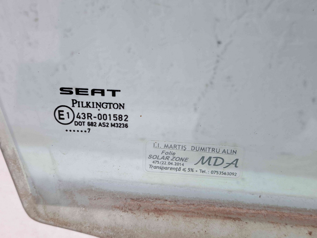 Geam usa dreapta fata Seat Leon (1P1) [Fabr 2005-2011] OEM