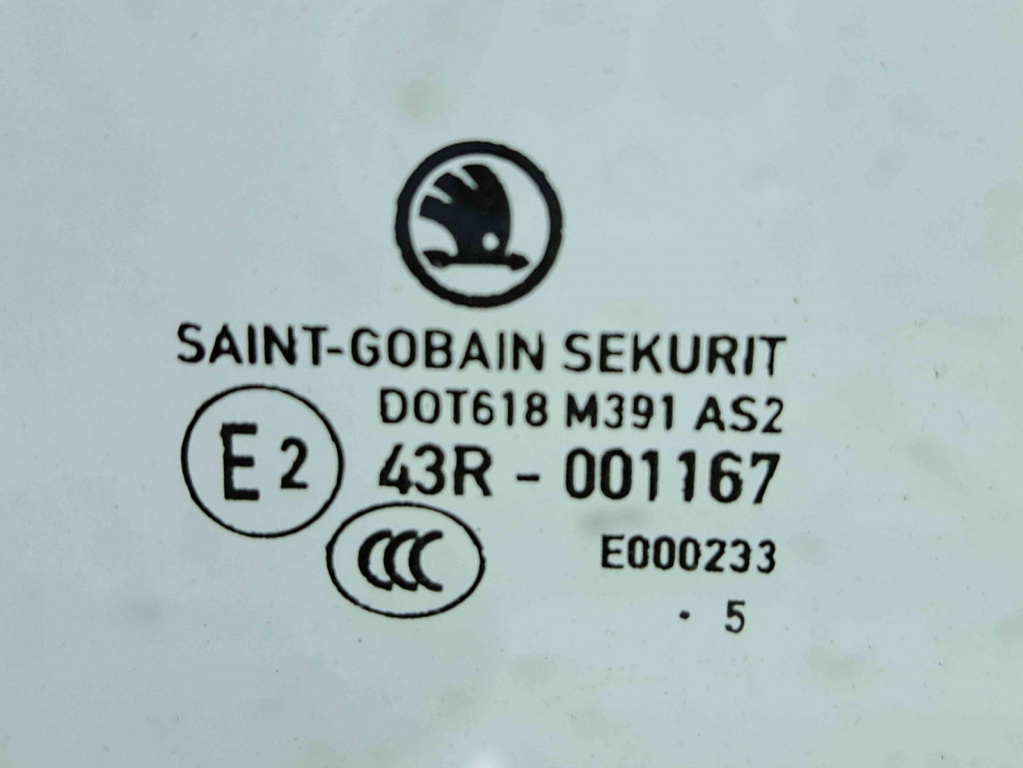 Geam usa dreapta fata Skoda Fabia 3 (NJ3) [Fabr 2014-2022] OEM