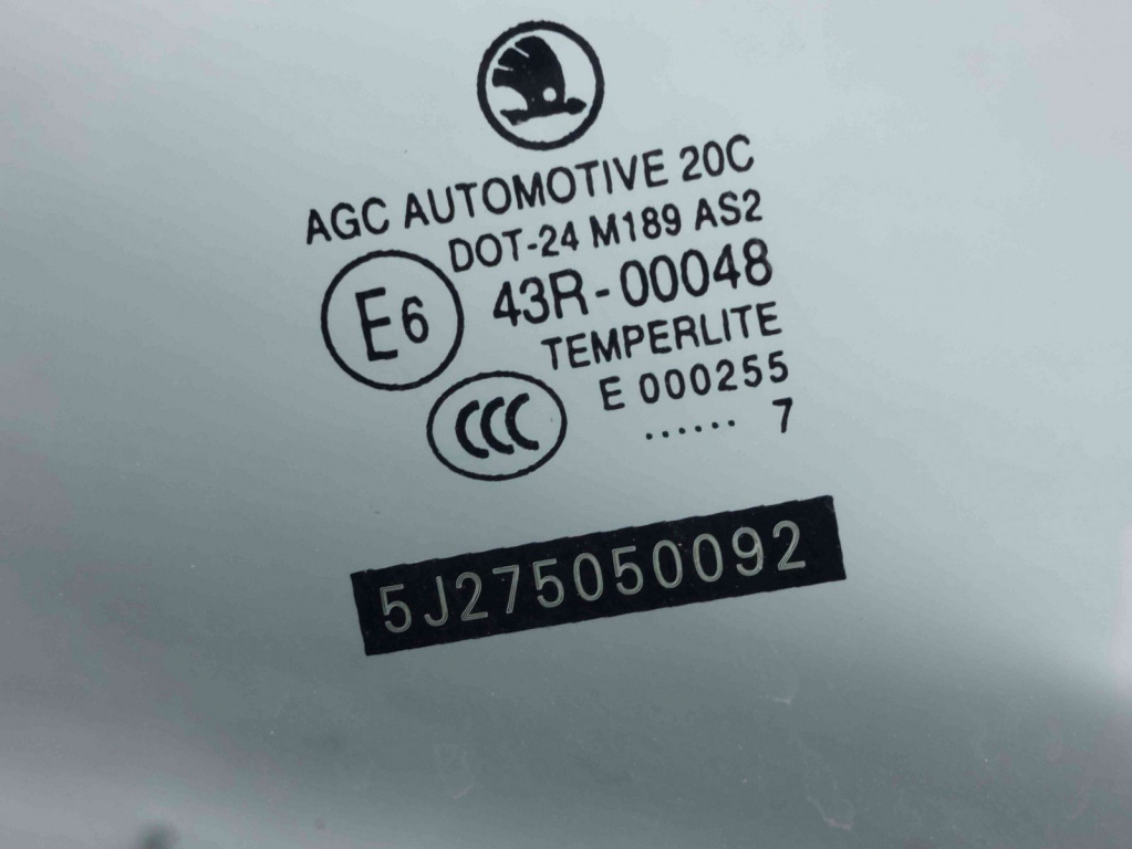 Geam usa dreapta fata Skoda Roomster (5) [Fabr 2006-2015] OEM
