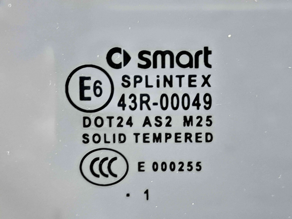 Geam usa dreapta fata SMART Fortwo Coupe (W451) [Fabr 2006-2014] OEM