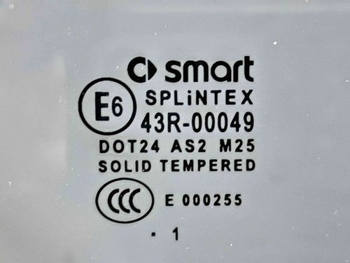 Geam usa dreapta fata SMART Fortwo Coupe (W451) [Fabr 2006-2014] OEM