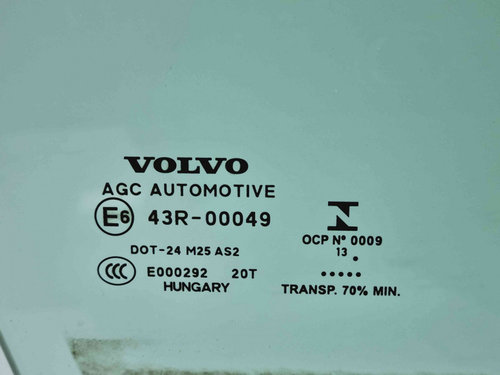 Geam usa dreapta fata Volvo V40 Rdesign [Fabr 2013-2019] OEM