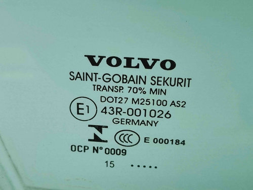 Geam usa dreapta fata Volvo V60 [Fabr 2010-2018] OEM