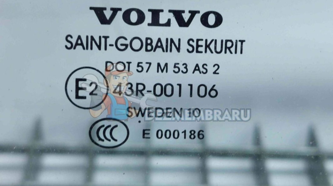 Geam usa dreapta fata Volvo XC60 [Fabr 2008-2017] OEM