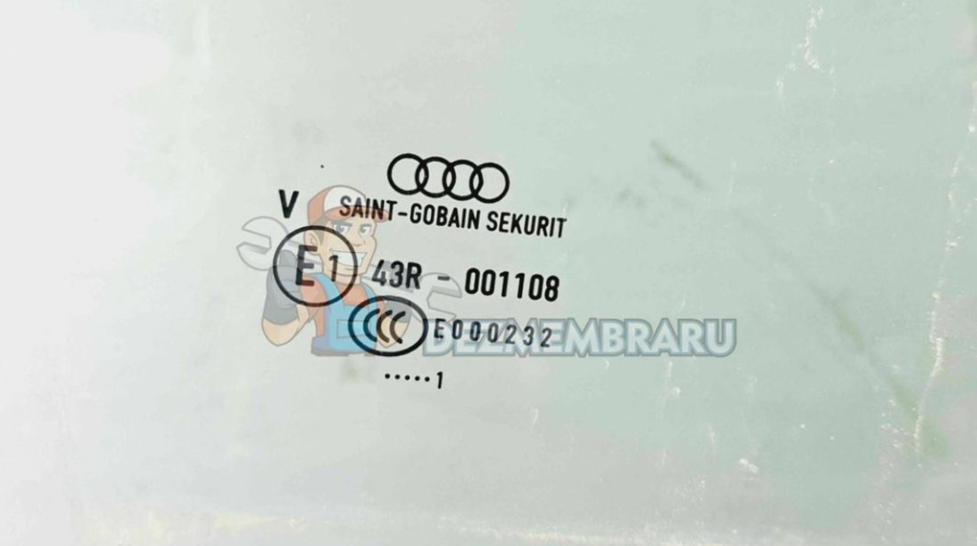 Geam usa dreapta spate Audi A3 Sportback (8PA) [Fabr 2004-2013] OEM