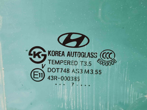 Geam usa dreapta spate Hyundai Santa Fe 2 (CM) [Fabr 2005-2012] OEM