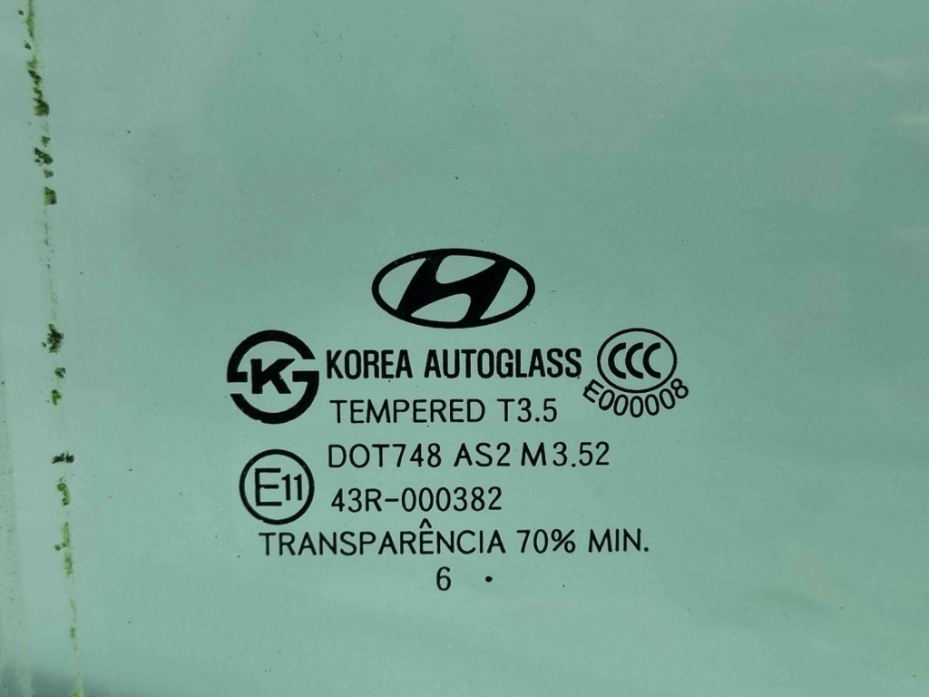 Geam usa dreapta spate Hyundai Santa Fe 2 (CM) [Fabr 2005-2012] OEM