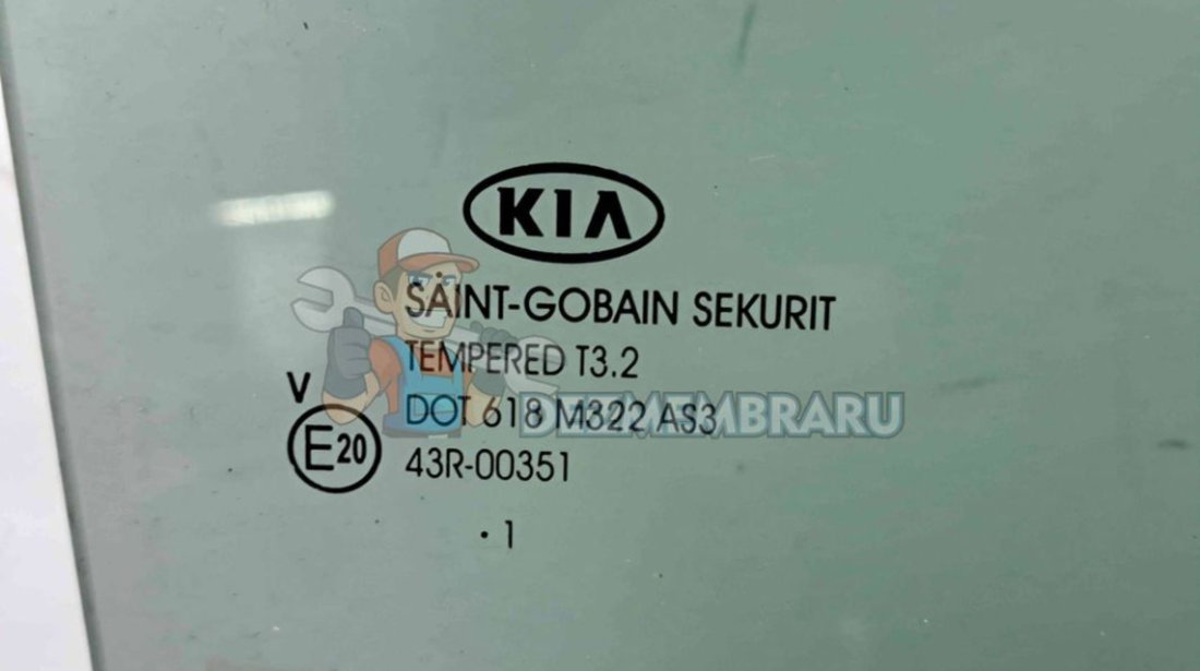 Geam usa dreapta spate Kia Sportage III [Fabr 2010-2016] OEM