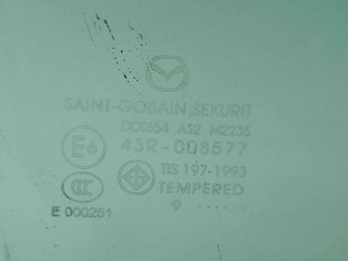 Geam usa dreapta spate MAZDA 3 Sedan (BL) [Fabr 2008-2013] OEM