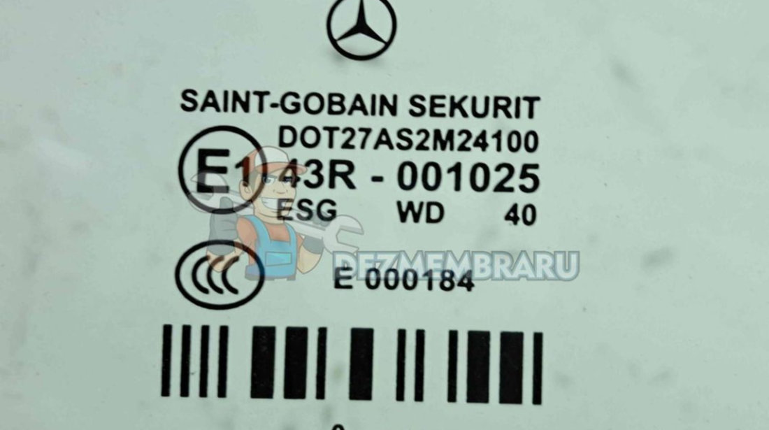Geam usa dreapta spate Mercedes Clasa E (W212) [Fabr 2009-2016] OEM