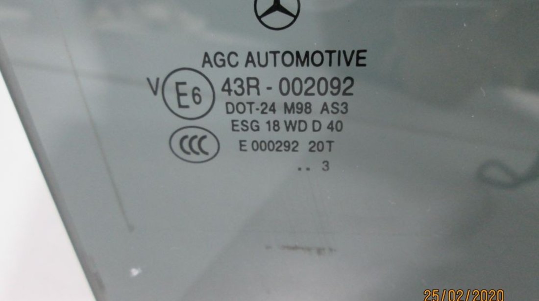 Geam usa dreapta spate Mercedes GLK X204 an 2009-2010-2011-2012-2013-2014