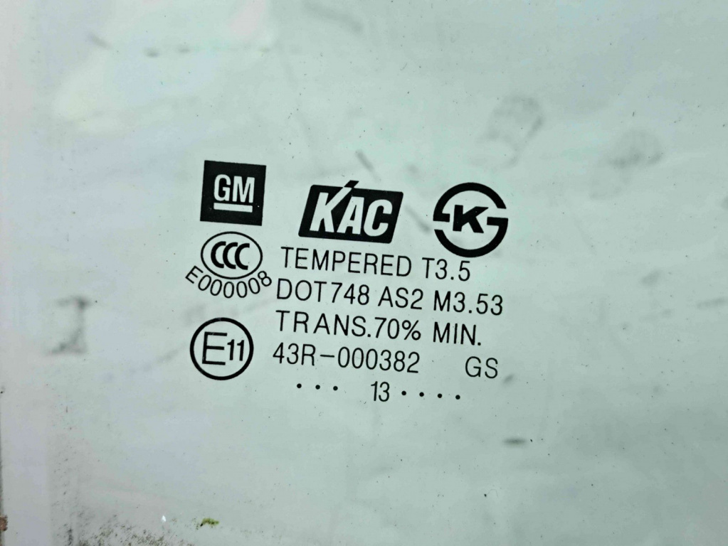 Geam usa dreapta spate Opel Mokka [Fabr 2012-2019] OEM