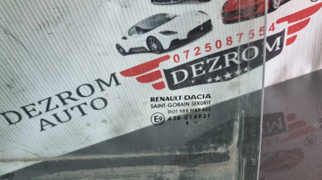 Geam usa dreapta spate original Dacia Sandero II