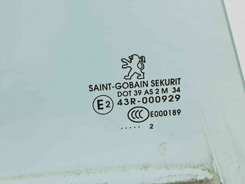 Geam usa dreapta spate Peugeot 508 [Fabr 2010-2018] OEM