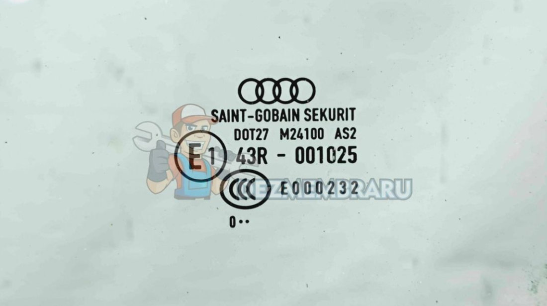 Geam usa stanga fata Audi A3 (8P1) [Fabr 2003-2012] OEM