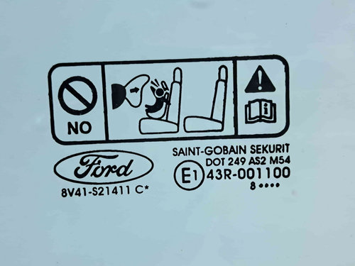 Geam usa stanga fata Ford Kuga I [Fabr 2008-2012] OEM