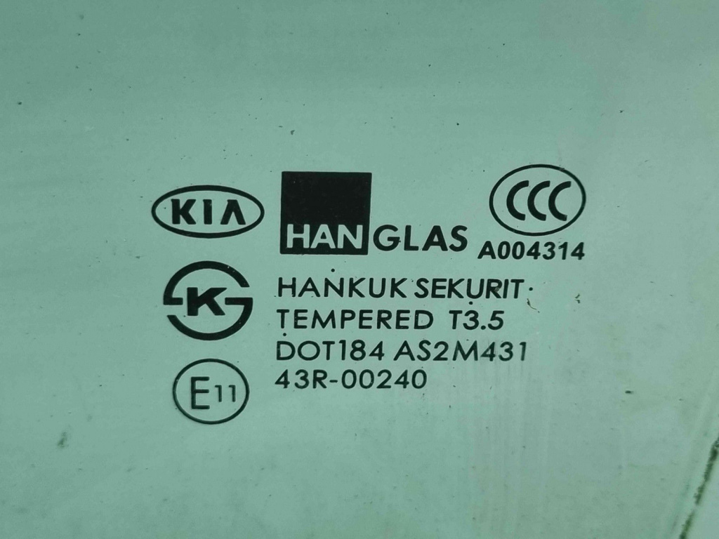 Geam usa stanga fata Kia Sorento 1 [Fabr 2002-2009] OEM