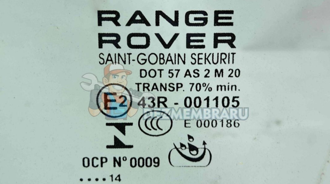 Geam usa stanga fata LAND ROVER Range Rover Evoque [Fabr 2011-2018] OEM