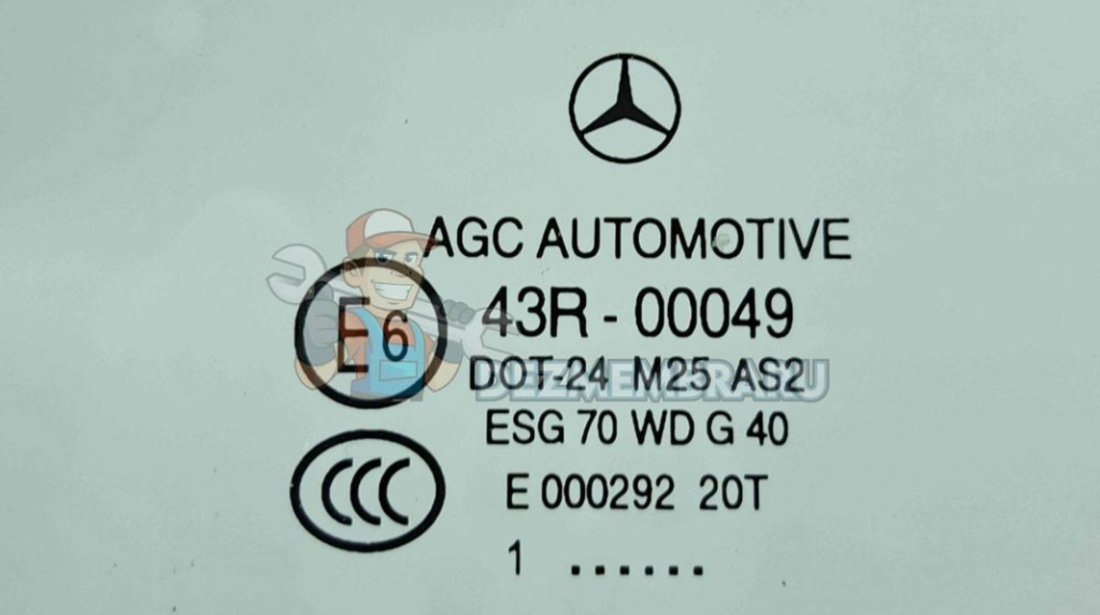 Geam usa stanga fata Mercedes Clasa C (W204) [Fabr 2007-2014] OEM