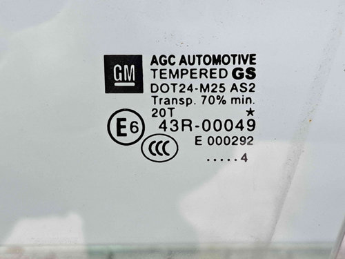 Geam usa stanga fata Opel Zafira C (P12) [Fabr 2011-2017] OEM
