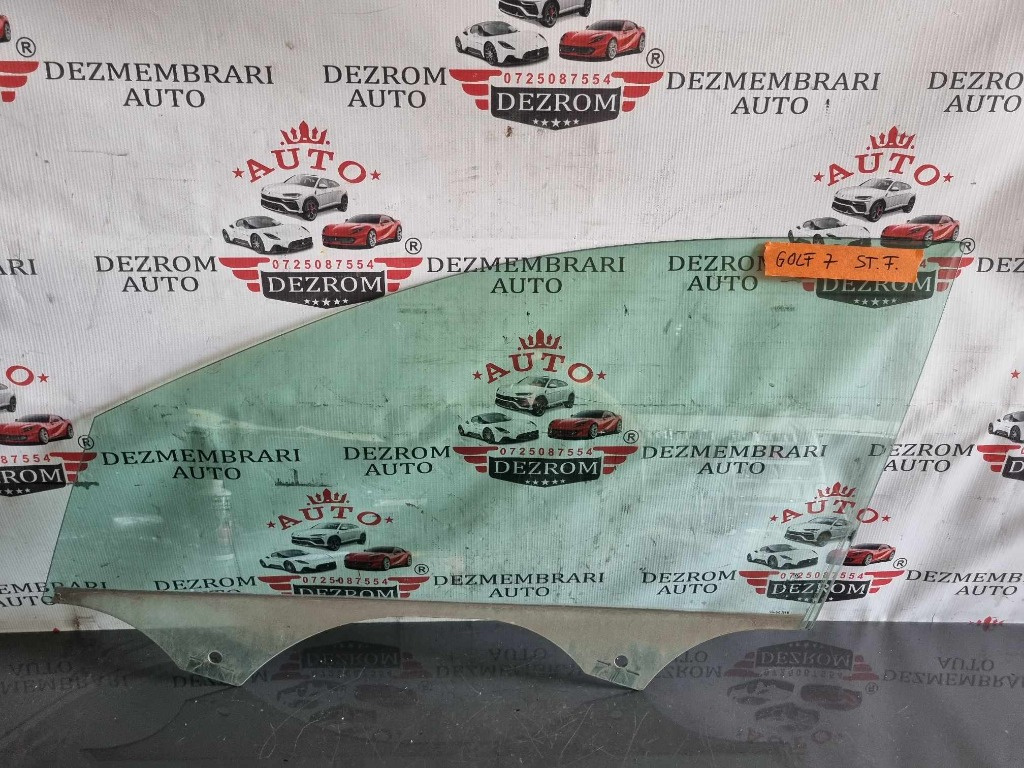 Geam usa stanga fata original VW Golf 7 Hatchback cod piesa 5G4845201B
