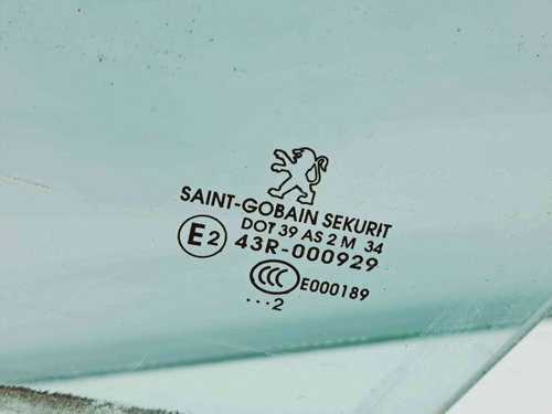 Geam usa stanga fata Peugeot 508 [Fabr 2010-2018] OEM